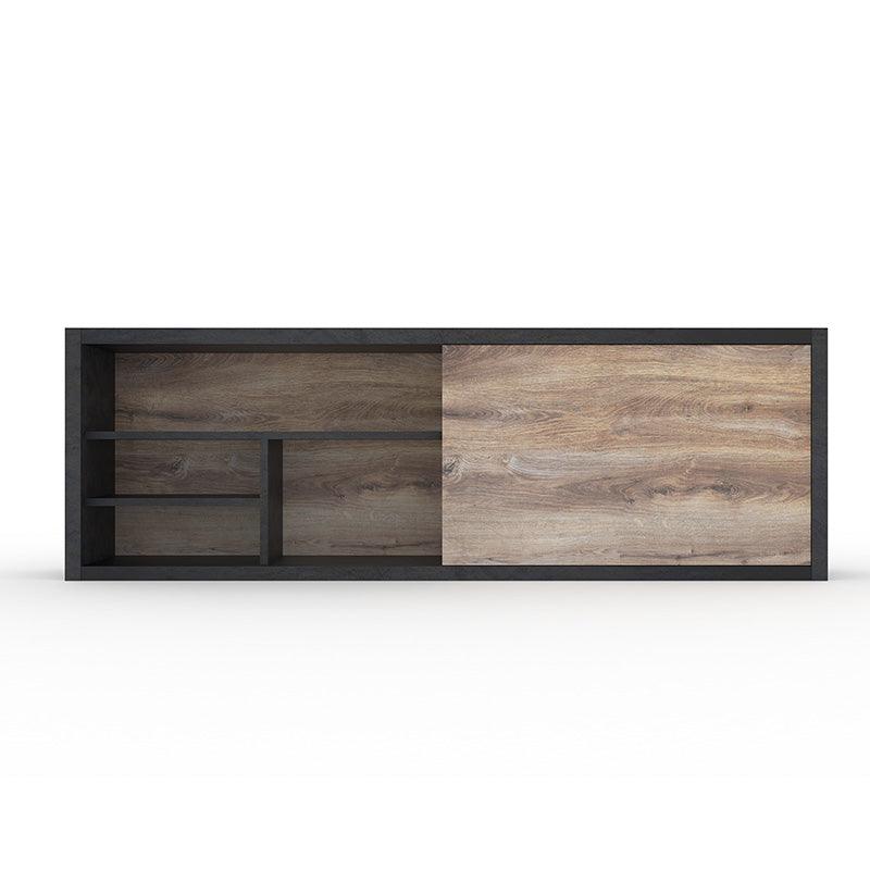 ARTO Display Unit 240cm - Warm Oak & Black - Furniture Castle