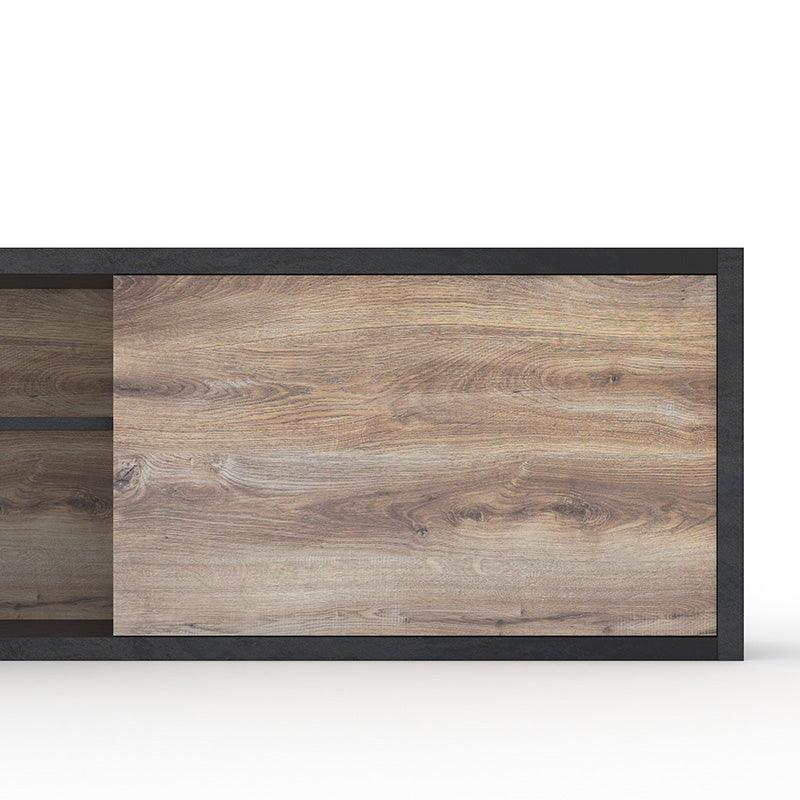 ARTO Display Unit 240cm - Warm Oak & Black - Furniture Castle