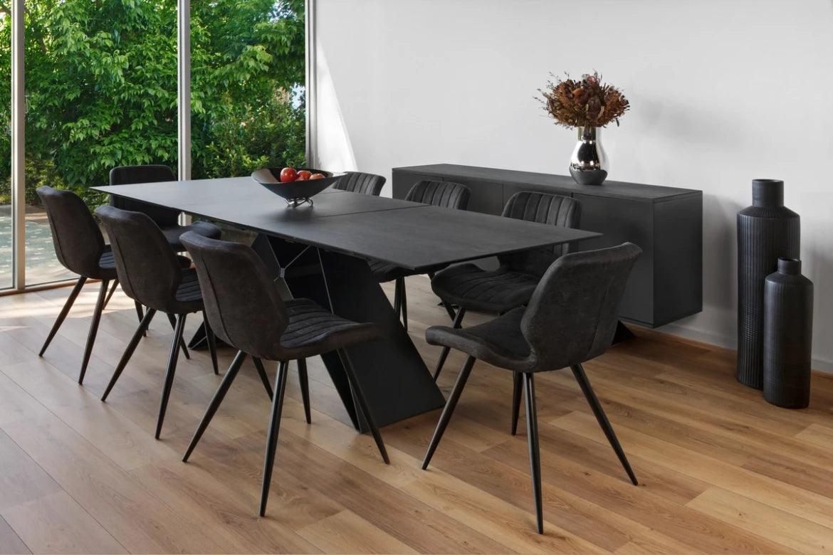 Arto Extension Dining Table Shadow Grey - Furniture Castle