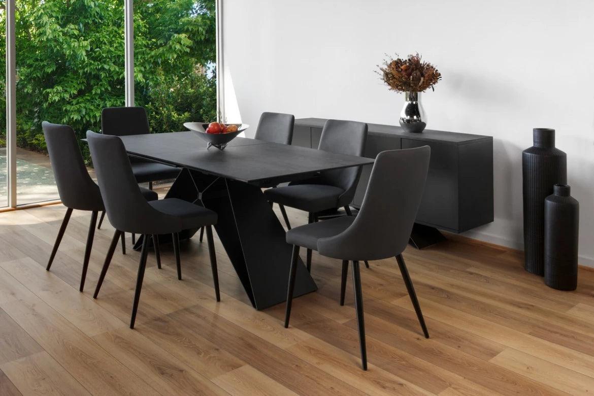 Arto Extension Dining Table Shadow Grey - Furniture Castle