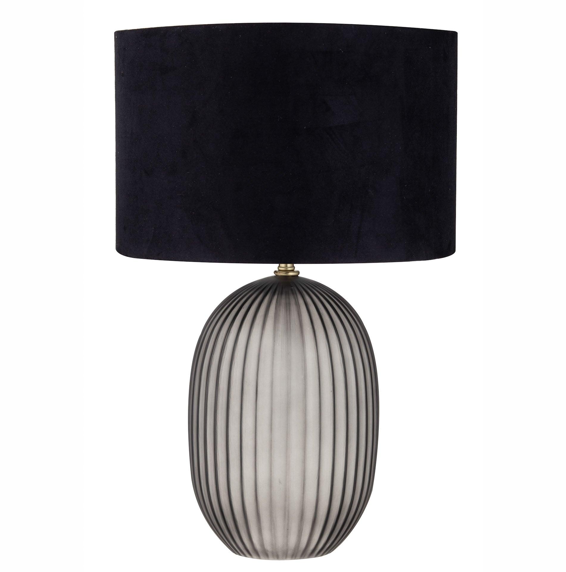 Aston Table Lamp Grey/Black 35x35x57cm - Furniture Castle