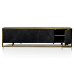 Black Magic Entertainment TV Unit 2.2m - Golden - Furniture Castle
