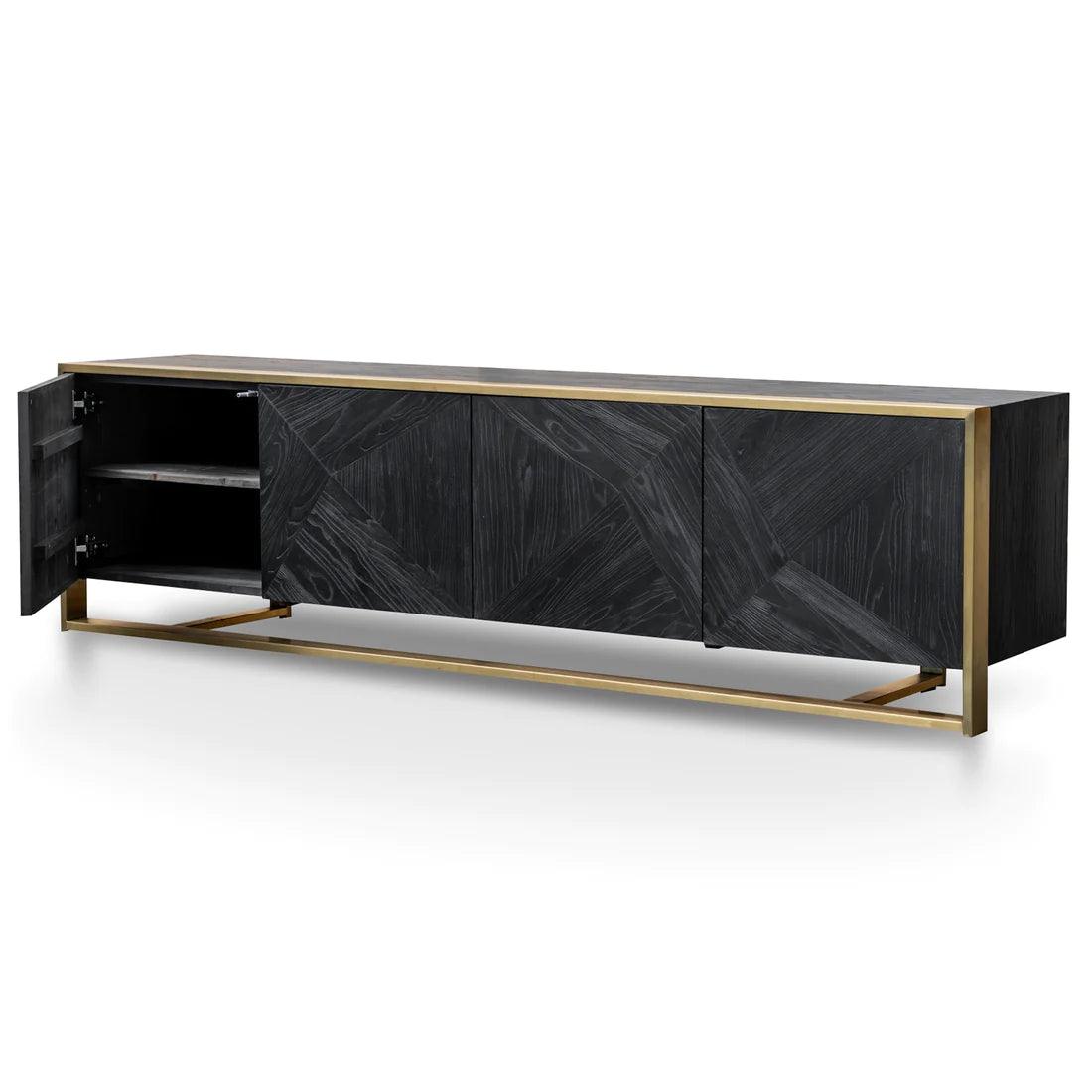 Black Magic Entertainment TV Unit 2.2m - Golden - Furniture Castle