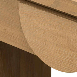 Blockie Twin Drawers 1.4m Console Table - Dusty Oak - Furniture Castle