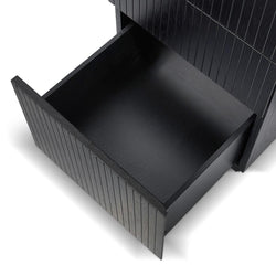 Brooke 1.77m Left Drawer Office Desk - Black Oak - Furniture Castle