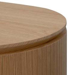 Brooke 1.77m Left Drawer Office Desk - Natural Oak - Furniture Castle