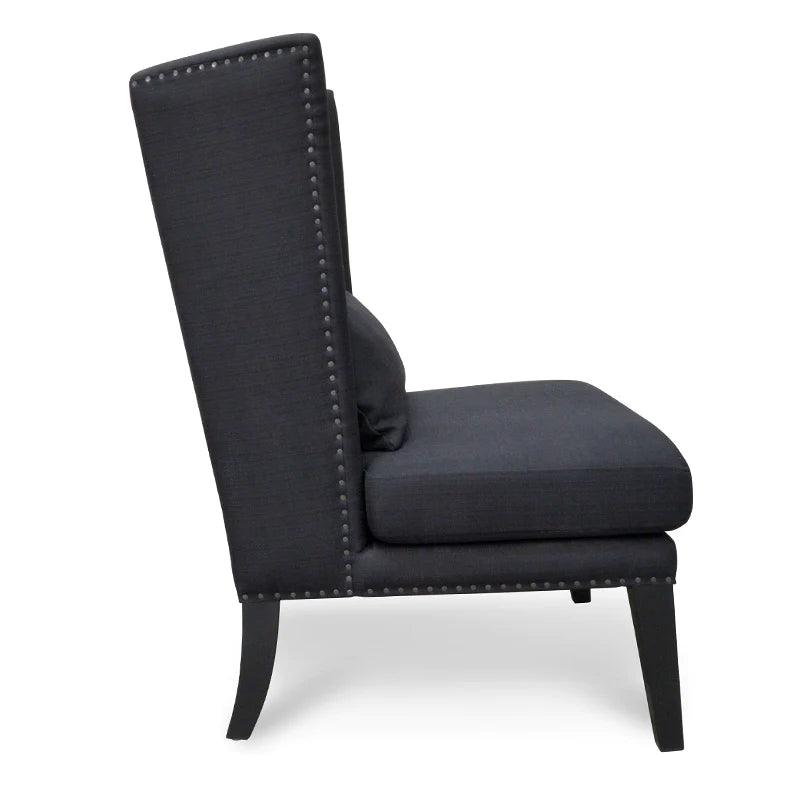 California Lounge Chair in Black Fabric - Furniture Castle