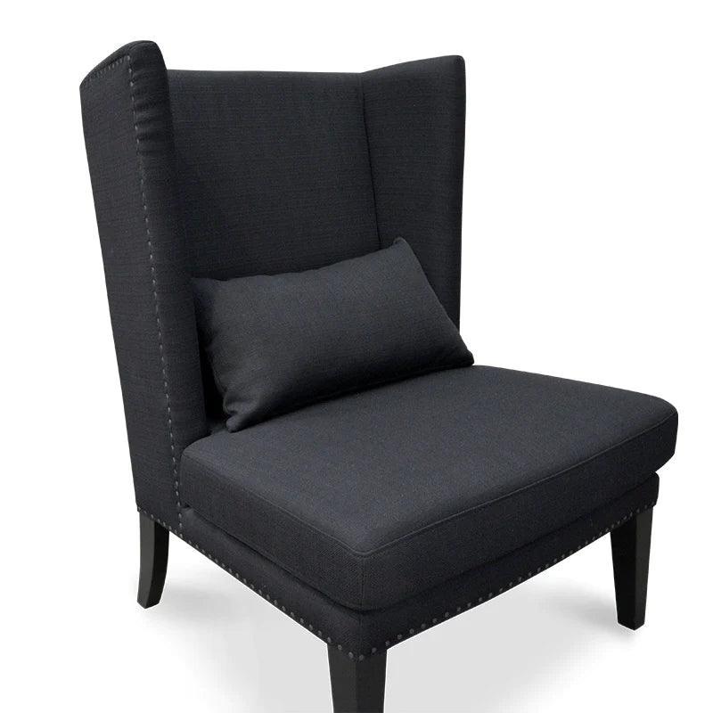 California Lounge Chair in Black Fabric - Furniture Castle
