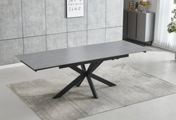 Castlin Extension Dining Table Bulgarian Grey Ceramic - Furniture Castle