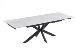 Castlin Extension Dining Table Snow White - Furniture Castle