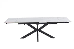 Castlin Extension Dining Table Snow White - Furniture Castle
