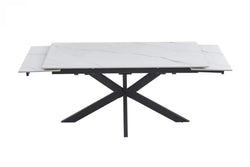 Castlin Extension Dining Table Snow White - Furniture Castle