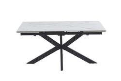 Castlin Extension Dining Table Snow White - Furniture Castle