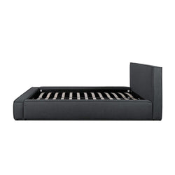 CBD2998-YO - Queen Bed frame in Fossil Grey Fabric - Furniture Castle