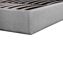 CBD6018-YO Fabric Queen Bed Frame - Pearl Grey with Storage - Furniture Castle