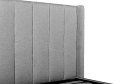 CBD6018-YO Fabric Queen Bed Frame - Pearl Grey with Storage - Furniture Castle