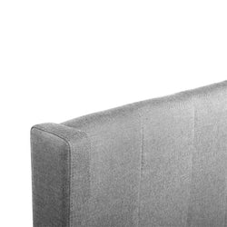 CBD6018-YO Fabric Queen Bed Frame - Pearl Grey with Storage - Furniture Castle
