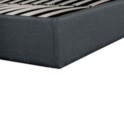 CBD6020-YO Fabric Queen Bed - Charcoal Grey with Storage - Furniture Castle