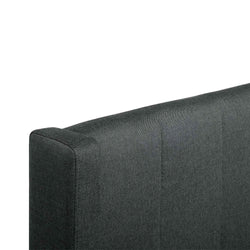 CBD6020-YO Fabric Queen Bed - Charcoal Grey with Storage - Furniture Castle