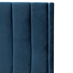 CBD6023-YO King Bed Frame - Teal Navy Velvet with Storage - Furniture Castle