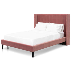 CBD6279-MI King Bed Frame - Blush Peach Velvet - Furniture Castle