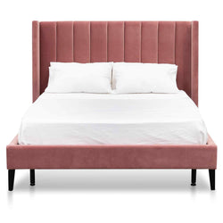 CBD6279-MI King Bed Frame - Blush Peach Velvet - Furniture Castle