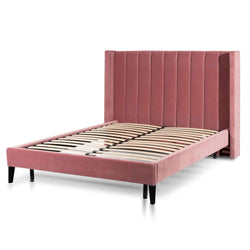 CBD6279-MI King Bed Frame - Blush Peach Velvet - Furniture Castle