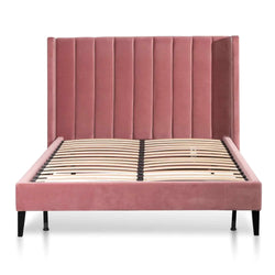 CBD6279-MI King Bed Frame - Blush Peach Velvet - Furniture Castle