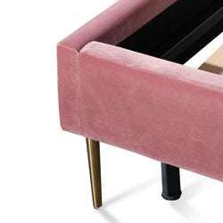 CBD6283-MI King Bed Frame - Blush Peach Velvet - Furniture Castle