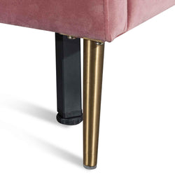 CBD6283-MI King Bed Frame - Blush Peach Velvet - Furniture Castle