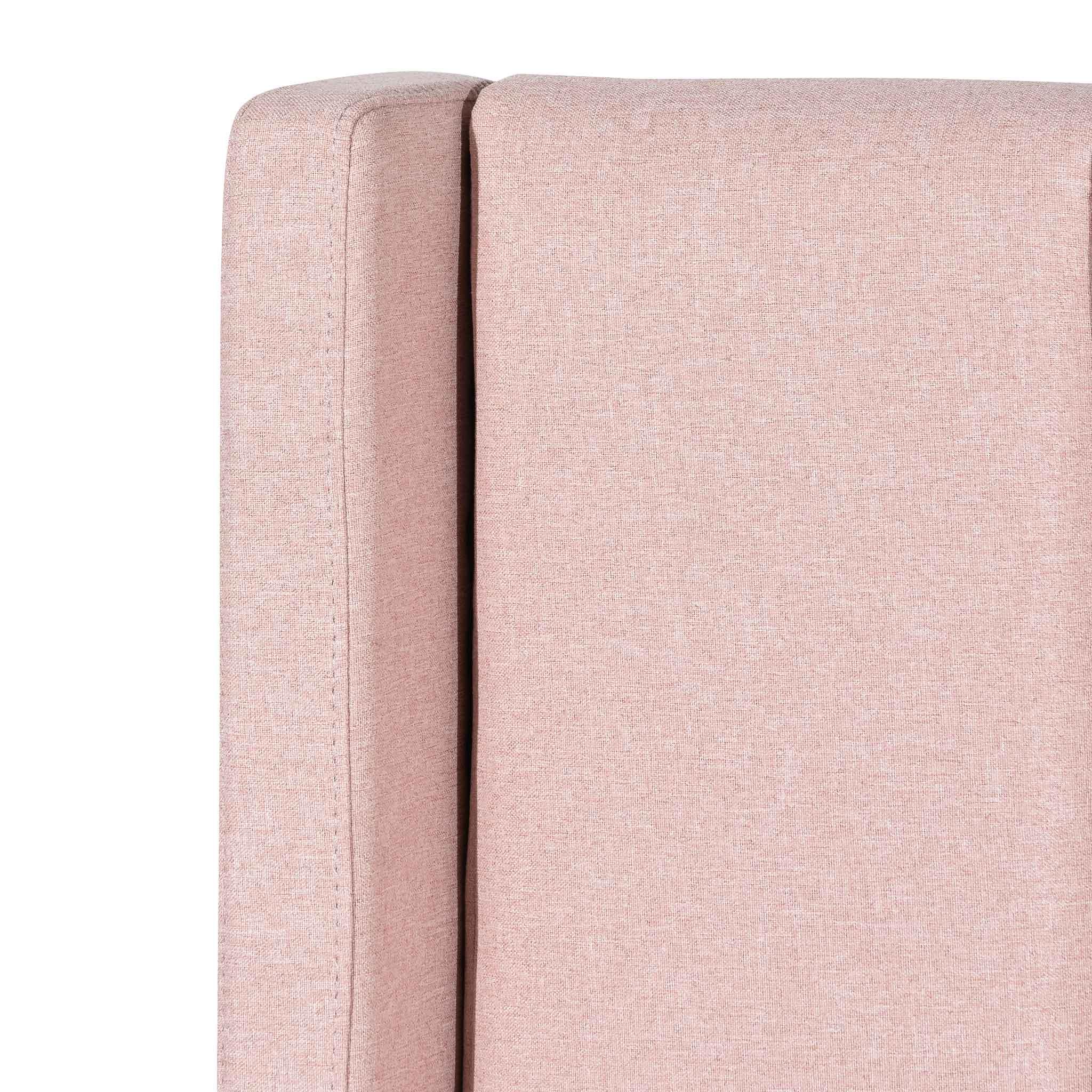 CBD6357-YO Fabric King Bed - Blush Pink with Storage - Furniture Castle