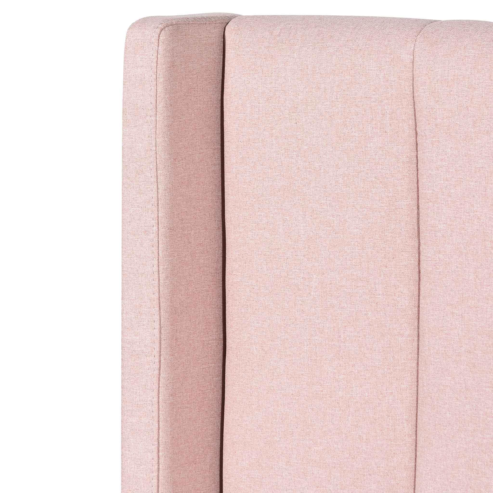 CBD6357-YO Fabric King Bed - Blush Pink with Storage - Furniture Castle