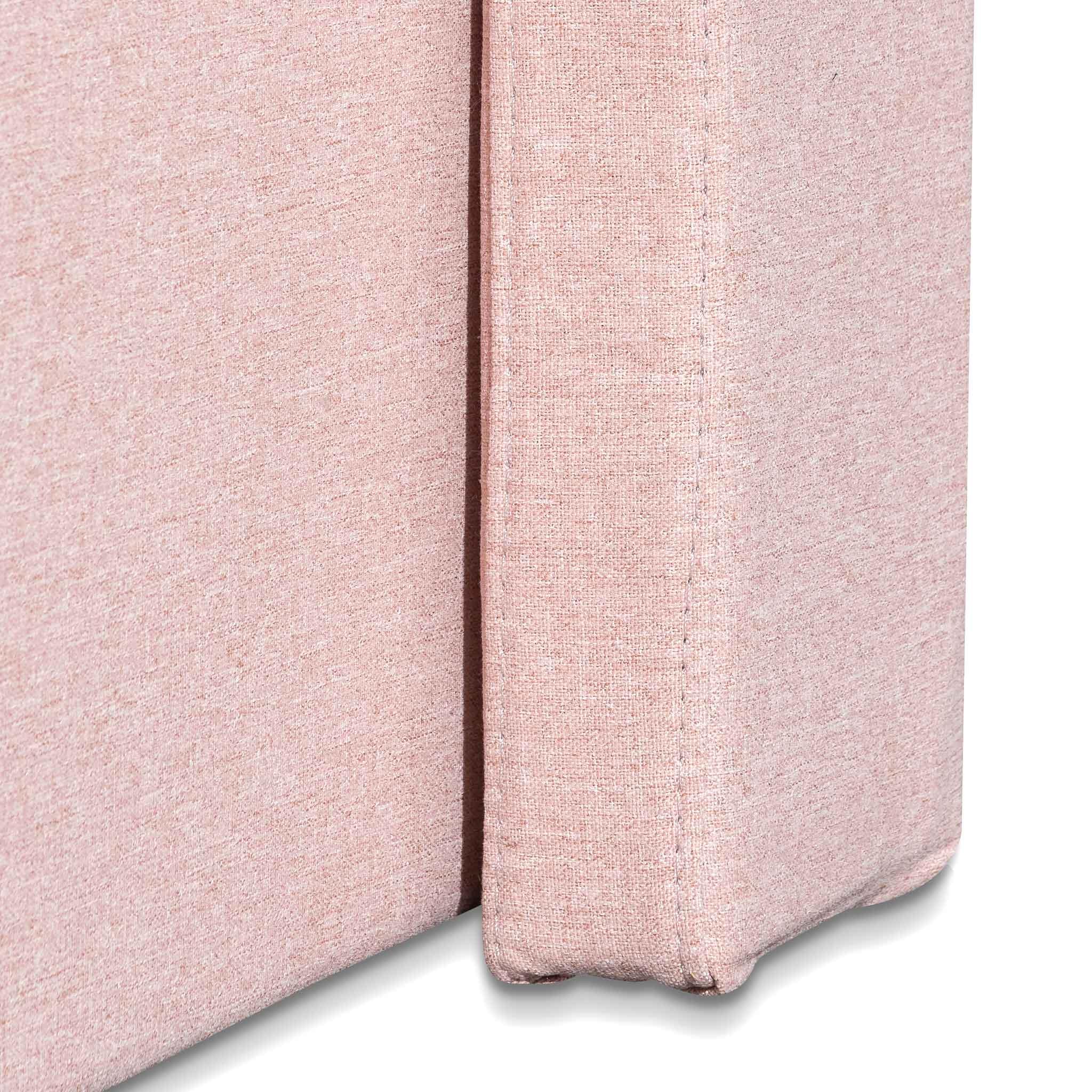 CBD6357-YO Fabric King Bed - Blush Pink with Storage - Furniture Castle