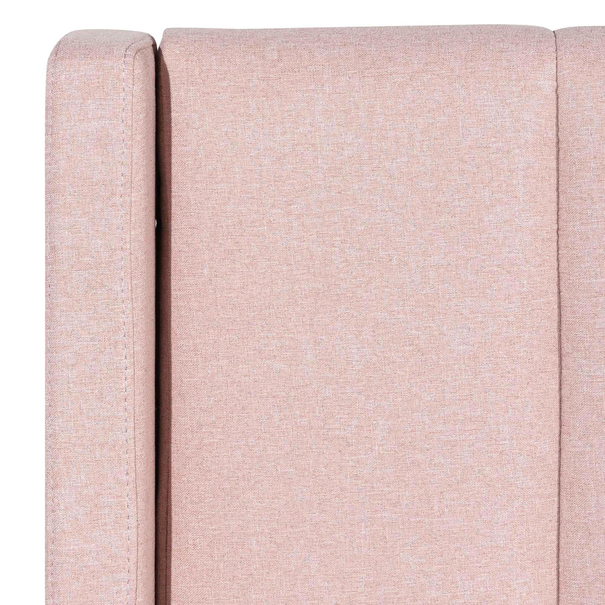 CBD6357-YO Fabric King Bed - Blush Pink with Storage - Furniture Castle