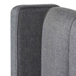 CBD6358-YO Fabric Single Bed Frame - Charcoal Grey with Storage - Furniture Castle