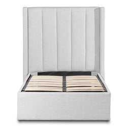 CBD6359-YO Fabric Single Bed Frame - Pearl Grey with Storage - Furniture Castle