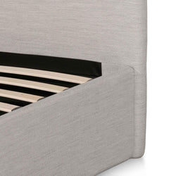 CBD6575-YO Fabric Queen Bed - Pearl Grey with Storage - Furniture Castle