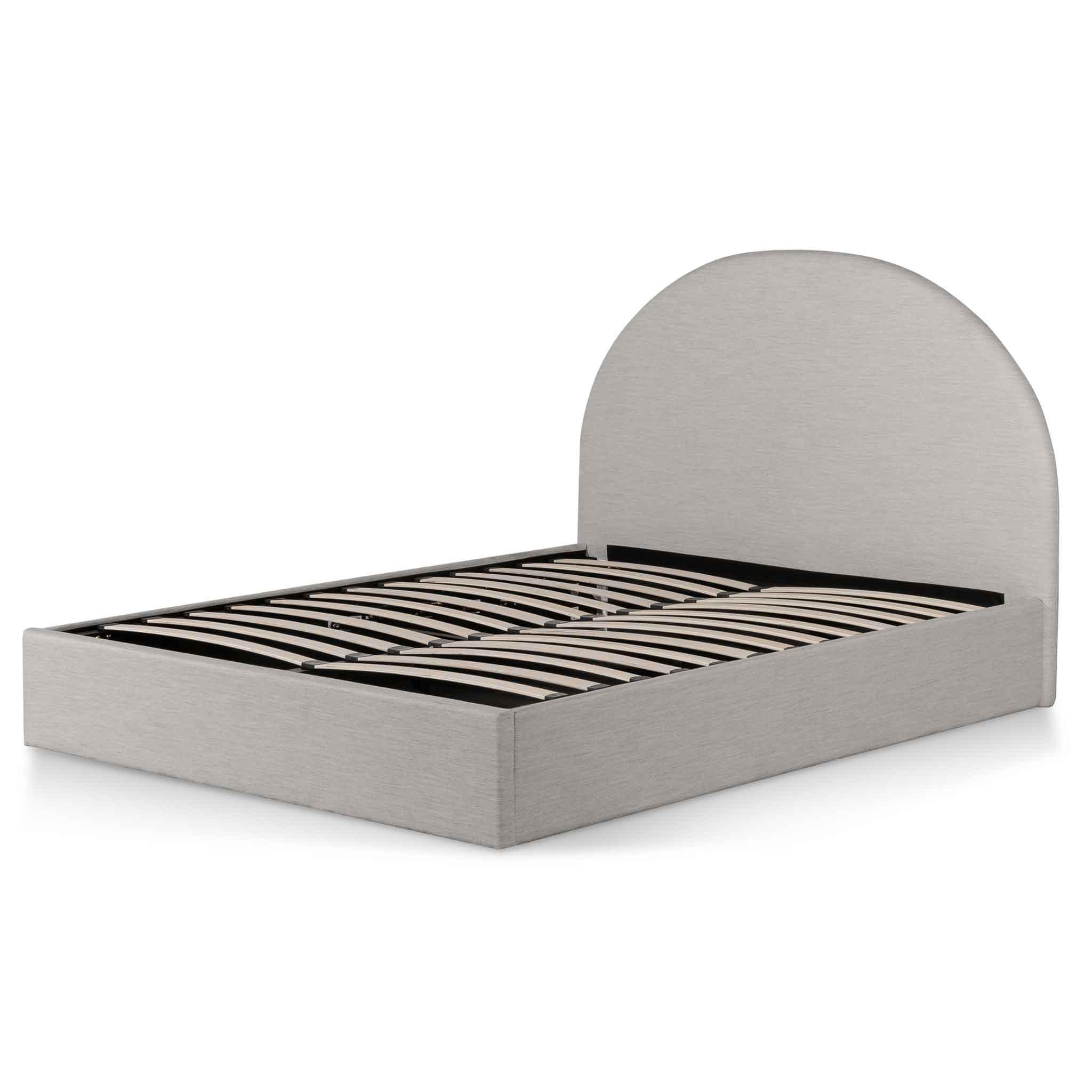 CBD6576-YO Fabric King Bed - Pearl Grey with Storage - Furniture Castle