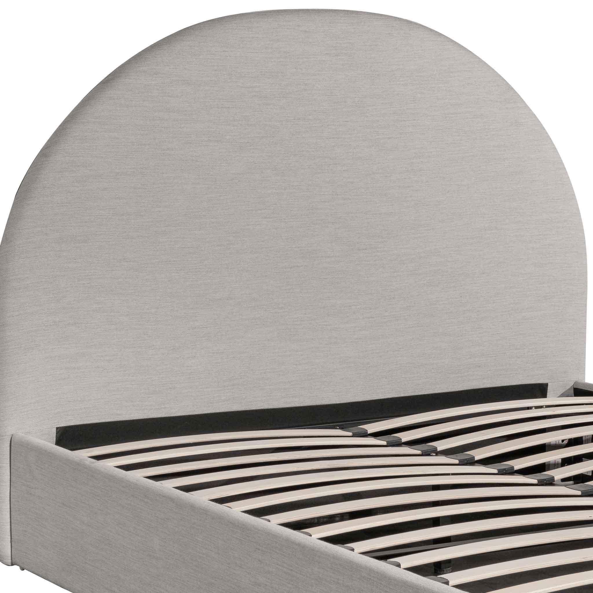 CBD6576-YO Fabric King Bed - Pearl Grey with Storage - Furniture Castle