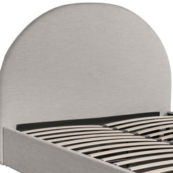 CBD6576-YO Fabric King Bed - Pearl Grey with Storage - Furniture Castle