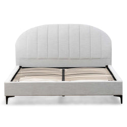 CBD6637-YO Fabric Queen Bed - Pearl Grey - Furniture Castle