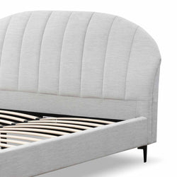 CBD6637-YO Fabric Queen Bed - Pearl Grey - Furniture Castle