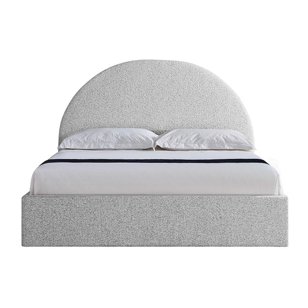 CBD6896-YO Queen Sized Bed Frame - Pepper Boucle with Storage - Furniture Castle