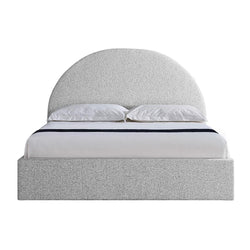 CBD6896-YO Queen Sized Bed Frame - Pepper Boucle with Storage - Furniture Castle