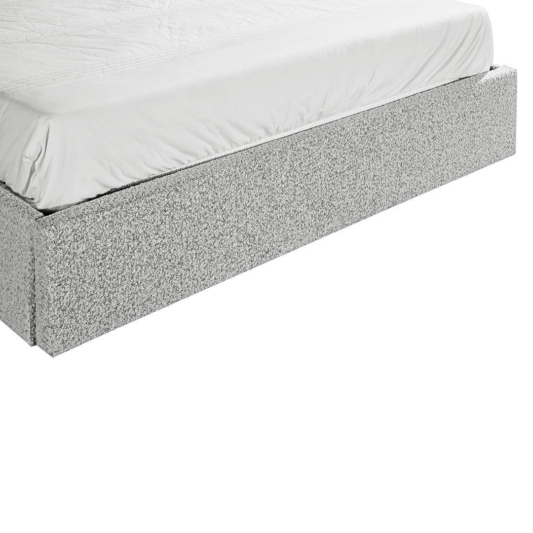 CBD6896-YO Queen Sized Bed Frame - Pepper Boucle with Storage - Furniture Castle