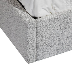 CBD6896-YO Queen Sized Bed Frame - Pepper Boucle with Storage - Furniture Castle