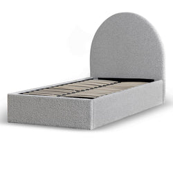 CBD6898-YO Single Sized Bed Frame - Pepper Boucle with Storage - Furniture Castle