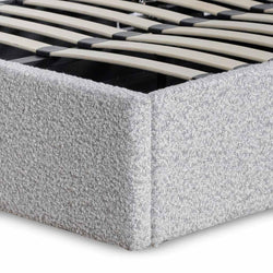 CBD6898-YO Single Sized Bed Frame - Pepper Boucle with Storage - Furniture Castle