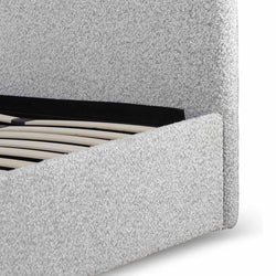 CBD6898-YO Single Sized Bed Frame - Pepper Boucle with Storage - Furniture Castle