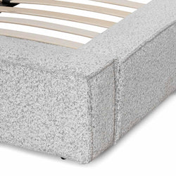 CBD6899-YO Queen Sized Bed Frame - Pepper Boucle - Furniture Castle